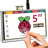 ELECROW For Raspberry Pi Screen, 5 inch Small Monitor 800x480 TFT Touch Screen Monitor Compatible with Raspberry Pi Banana Pi