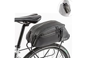 BAIGIO Bolsa Trasera para Bicicleta Multifuncional Alforja Trasera Bicicleta Bolsa de Hombro para Ciclismo al Aire Libre,Portabultos Bicicleta