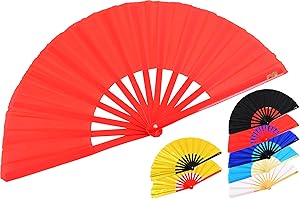 ShenLong - Éventail Tai Chi (Tai Ji Shan) Bambou, Uni - Droitier, Noir