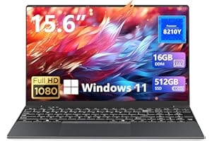 MONOVATE PC Portatile 15.6 Pollici, Windows 11 Notebook Core I5-8210Y CPU, Notebook 16GB RAM 512GB SSD, Laptop con 1920*1080 IPS Full HD Schermo, Portatile con Type-C+TF Card Slot to 1TB+Mini HDMI+USB3.0