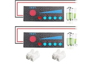 Youmile 2 pcs 3S 12.6V Lithium battery capacity indicator module Li-Ion Battery Percentage Indicator Board LED capacity display 25% 50% 75% 100% Anti-reverse connection with Crimp terminal