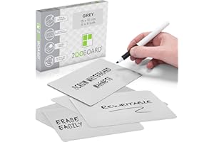2DOBOARD Etichette Magnetiche Scrivibili - 15 x 10 cm Grigio - 25 pezzi – Scrum Cards - Kanban Board, Scrum Board o Lavagna Magnetica per Frigorifero (Grigio)