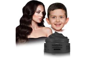 HaiolorPro Nero gel colorato per capelli Uomo e Donna Lavabile, colore temporaneo capelli per Bambini, colore capelli temporaneo, Crema Colorata Capelli per Feste o Cosplay (Nero) (100g)