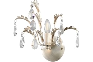 ONLI Cesta aplique E14, 6 W, marfil/dorado, 30 x 25 x 25 cm