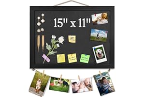 ORIGREEN Graue Pinnwand aus Kork mit Filz, 38x28CM kleines Anzeigebrett für Wände, Schmuck, Notizen, Sammlungen, Fotos, Büro, Holzrahmen (Schwarz) & Filz (Grau), 1 Stück.