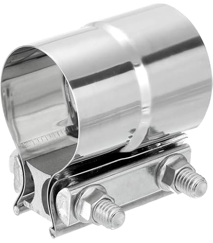 2-Pack 2 Inch Narrow Band Exhaust Clamps - T409 Stainless Steel, Lap Joint Style