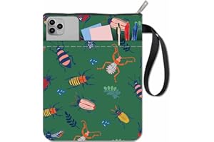 CRASPIRE Custodia Protettiva per Libro a Forma di Insetto con Cerniera in Tela Impermeabile - Quaderno con Copertina Rigida per Diario, Bibbia e Libri Tascabili