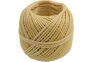 Kare & Kind Línea de Mecha de Cáñamo Orgánico – Natural – Cera de Abeja de Grado Comestible – Carrete de 200 pies (1mm) – Sin Algodón, Sin Plomo – Alternativa Encendedores de Butano y Fósforos