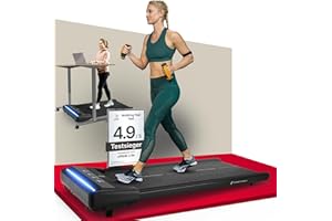 ‎SPORTSTECH Sportstech Laufband Walking Pad für Zuhause und Schreibtisch, mit manueller Steigung, Walking Pad & Treadmill, App, Fernbedienung, kompakt, leise, LED, Home Office, sWalk Lite/sWalk Lite Plus