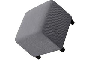 JORTUIO Ottomane Fußhocker Schonbezug Hockerbezug Quadratisch 40x40/50x50/60x60 Stretch Samt Husse für Fußhocker Ottomanischer Hocker-Bezug Überzug Hocker Protector Waschbar ( Color : #1 , Size : 60x60x40cm )