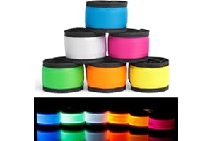 ANZMTOSN Light Up Flashing Led Bracelets Wristband Glow in The Dark Slap Stick Glowing Band For Weddings Birthdays Halloween Christmas Xmas Party Favors Supplies Kids Adults Boys Girls(6 Colors)