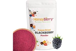 HONEYBERRY Polvere di More Liofilizzate 100g - Frutta Liofilizzata in Polvere - More Disidratate in Polvere per Dolci, Frullati e Yogurt - Polvere di Frutti di Bosco - Naturale e Senza Additivi