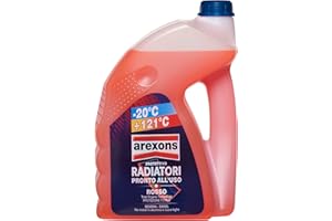 AREXONS Protettivo Radiatori Rosso -20°, per Circuiti di Raffreddamento, Protezione Antigelo e Antiebollizione Fino a -20°C e +121°C, Adatto a Rabbocchi, 4,5L