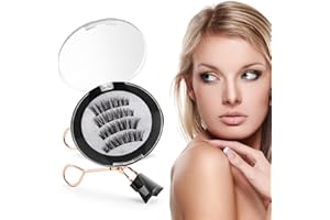 ‎YZHMSZKJ Magnetische Wimpern, 2 Paar Wiederverwendbare Magnet Wimpern ohne Eyeliner, Natürlicher Look, Verbesserte Dual-3D-5D-Kunstwimpern mit Applikatorpinzette, Einfach zu Tragen, Kein Kleber Erforderlich
