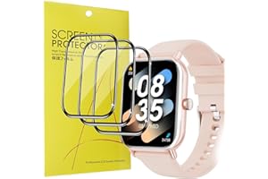 Blueshaweu Protector de pantalla compatible con Haulvean Smartwacth G39 de 1,85 pulgadas, HD, transparente, flexible, protector de pantalla [3 unidades] para reloj inteligente Haulvean G39 (negro)