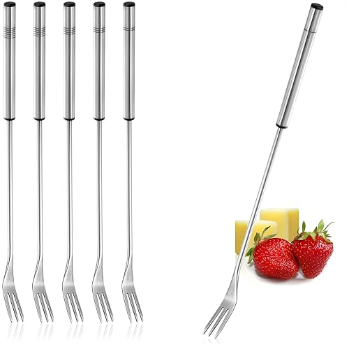 COM-FOUR Fonduegabeln Edelstahl, 6er-Set