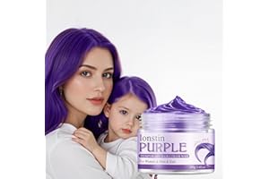 lonstin Purple Hair Colour Wax for Kids & Adults Temporary Hair Dye Wax 100g Wash Out, Non-Sticky Clay Mud Cream for Parties, Cosplay & Daily Fun