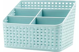 Fai Top Kosz do przechowywania, organizer na kosmetyki, plastikowe pudełko do przechowywania na biurko z 5 siatkami podrzędne etui do przechowywania wielofunkcyjne przechowywanie na biurko biuro