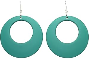 Bluebubble DISCO FEVER 56mm Large Round Pastel Hoop Earrings in Gift Bag - 32 Colours Available