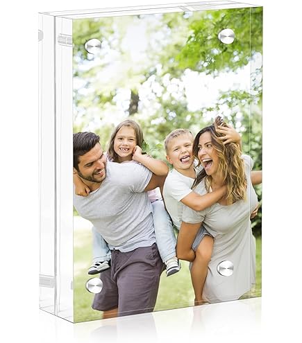 Cadre Photo Acrylique Magnétique Transparent, Affichage