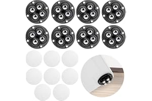 XOKL 8PCS Self Adhesive Caster Wheels with 4 Steel Balls Furniture Castors Mini Swivel CasterHeavy Duty Castor Wheels Wheels with 360 Degree Rotation-Black