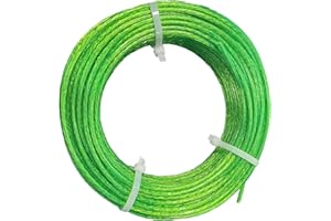 IRUNFAST 3.5mm x 30m Green Garden Wire, Garden Wire for Climbing Plants Garden Wire Rolls PVC Coated Stainless Steel Wires Garden Heavy Duty Plants Green Wire Rope for Plant Shade Fence Trellis Clotheslines