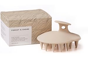 Scalp Massager Hair Growth Silicone Scalp Scrubber by Forest & Shore Hair Care Head Massager Silicone Brush & Hair Oil Applicator for Hair Products