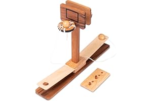 LOGOPLAY Basketball für 2 Spieler- Geschicklichkeitsspiel aus Holz - Montessori