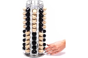 PEAK COFFEE Dispensador para Capsulas Nespresso Original 80 Pods | Soporte Capsulas Giratorio Compatibile con Nespresso | Porta Capsulas Café