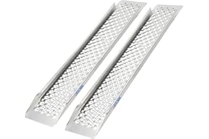 LIEKUMM Rampe de Chargement, 150cm Rampe Moto Capacité 600 kg Rampe d'accès pour Moto, remorque, Quad, Voiture, 2 Pièce