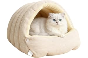 SIUWDDEE Katzenbett Waschbar,Katzenschlafsack Katzenschlafplatz Für Katzen Warmes Katzenhauszeltbett, Plüsch Katzenhöhle, Haustierbett Winterhaustierbett, Geeignet Für Kleine Katzen Und Hunde,45 X 30 X 19 Cm