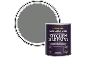 Rust-Oleum Grey water resistant Kitchen Tile Paint in Matt Finish - Torch Grey 750ml