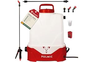 PULMIC TAKE CONTROL Pulverizador Eléctrico Recargable Pegasus 15L.Sulfatadora Eléctrica a Batería Litio Extraíble. hasta 7h Autonomía. Sistema 3 Velocidades. Boquillas Incluidas. Mochila Pulverizadora Plantas.PULMIC