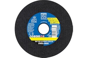 PFERD 1,0 mm Trennscheiben Box – 25 Trennscheiben 125 x 1,0 x 22,23 mm, 69120939 – für hohe Trennleistung und solide Standzeit auf Stahl und Edelstahl (INOX)