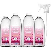 Method Antibacterial All Purpose Spray, Powerful Formula Kills 99.9% of Bacteria, Wild Rhubarb, Pack of 4, 828ml