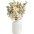 Ceramic Vase for Home Decor,Ceramic Vase, Dried Flower Vase, Living Room Decoration, Flower Arrangement Decoration Shooting Props(White)