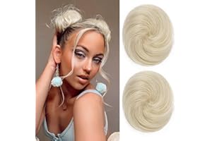 REECHO 2 Stück Mini-Krallen Haarknotenverlängerungen zum Einklipsen für unordentliche und Katzenohren, Perücken-Zubehör, Hochsteckfrisur-Haarteile für Frauen