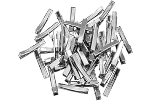JOYOYO 50 Pcs Crocodile Clips Metal Alligator Clips Kids Hair Bow DIY Accessory - Small Size 1.75 Inch Silver