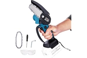 KATSU TOOLS KATSU FIT-BAT mini pilarka akumulatorowa bezszczotkowa 21 V, 10 cm, z dodatkowym łańcuchem i ręczną pompką oleju, do cięcia gałęzi drzew i drewna, akumulator nie wchodzi w zakres dostawy