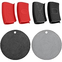 Set 2 Presine E 2 Sottopentola In Silicione - Maniglie Termoresistenti Per Pentole E Padelle Calde - Foto 6