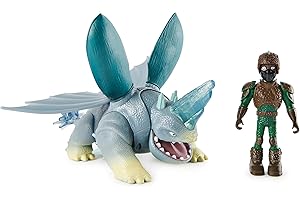 HOW TO TRAIN YOUR DRAGON Dreamworks Dragons "Die 9 Welten" – zestaw przygodowy z figurką smoka i jeźdźca, D'Angelo i Plowhorn, dla dzieci od 4 lat