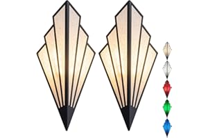 AIEHNID Set Of 2 Battery Operated Wall Sconces Lights,Indoor not Hardwired,Rechargeable Wireless Wall Light With Remote Control Dimmable,Farmhouse Wall Lamp,For Bedroom Mirror Living Room( Color : Black )