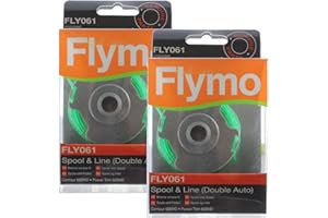 Flymo Genuine Contour 600HD Strimmer 2.0mm Double Auto Spool & Line (Pack of 2, FLY061)