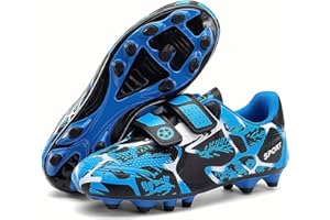TOOPERZE Boys Football Boots Kids Girls FG/AG Soccer Shoe Athletics Trainers Sport Shoes Teenager Running Shoes Profession Competition Indoor Outdoor Cleats Sneakers for Unisex