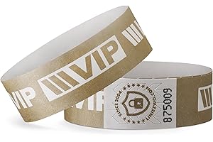 linie zwo ®, Confezione da 100 Braccialetti di identificazione 19 x 254 mm - VIP, Oro