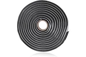 VVHFXD Taśma butylowa (9 mm × 4 m), okrągły sznurek butylowy, czarny, samoprzylepny sznurek butylowy, wodoszczelna naprawa, masa uszczelniająca karoserii, do uszczelniania reflektorów samochodowych i