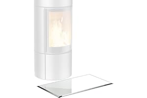 ‎BIJON BIJON Glasplatte Rechteck für Kaminofen mit Dichtlippe, Glasbodenplatte - Funkenschutzplatte Glas mit Facettenschliff, Kaminglas Bodenplatte, Stärke 6mm 50x110 cm oder 110x50 cm