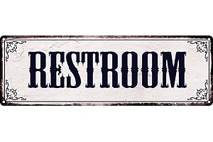 Grindstore enseigne métal Restroom 30,5 x 10.1 cm