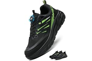 RUGNOR Scarpe Antinfortunistiche Uomo Donna Scarpe da Lavoro Leggere con Bottone Chiusura Rapida Traspiranti Comode Cucina