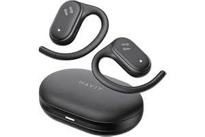 Havit OWS915 Open Ear Bluetooth Kopfhörer - 64 Stunden Akku, ENC, wasserdicht (Schwarz)
